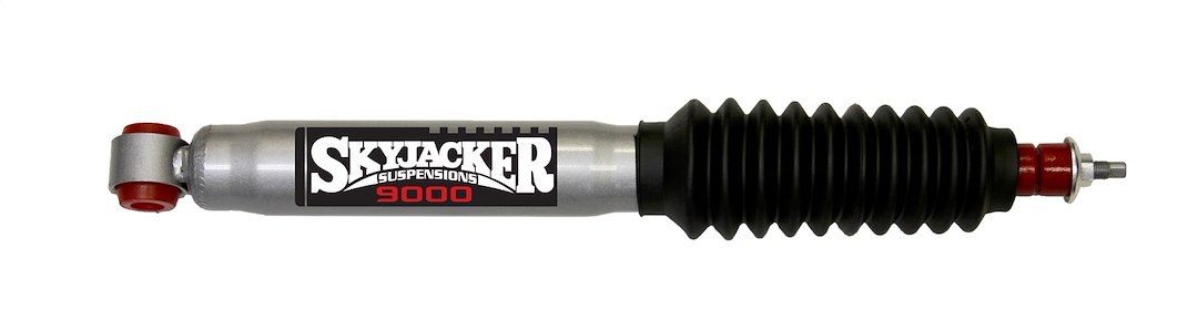 Skyjacker Steering Stabilizer, Heavy Duty OEM, Single, Silver with Black Boot, Without Brackets/ Without Hardware, Mounts to OE Locations – 9500