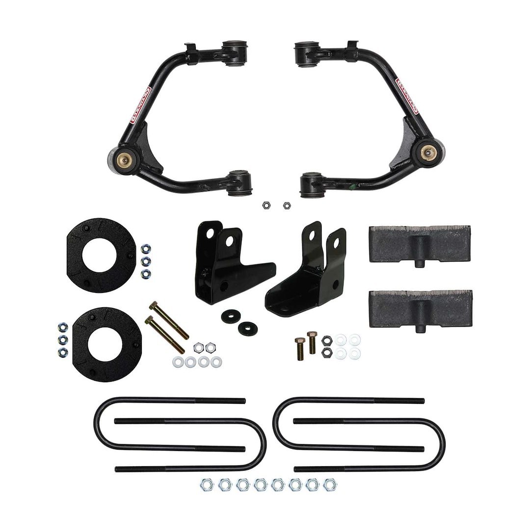 Skyjacker Lift Kit Suspension, 3-1/2 Inch Front Lift, 2 Inch Rear Lift, Without Shock Absorbers IN Kit – Shock Change Not Necessary – C19350MPSE
