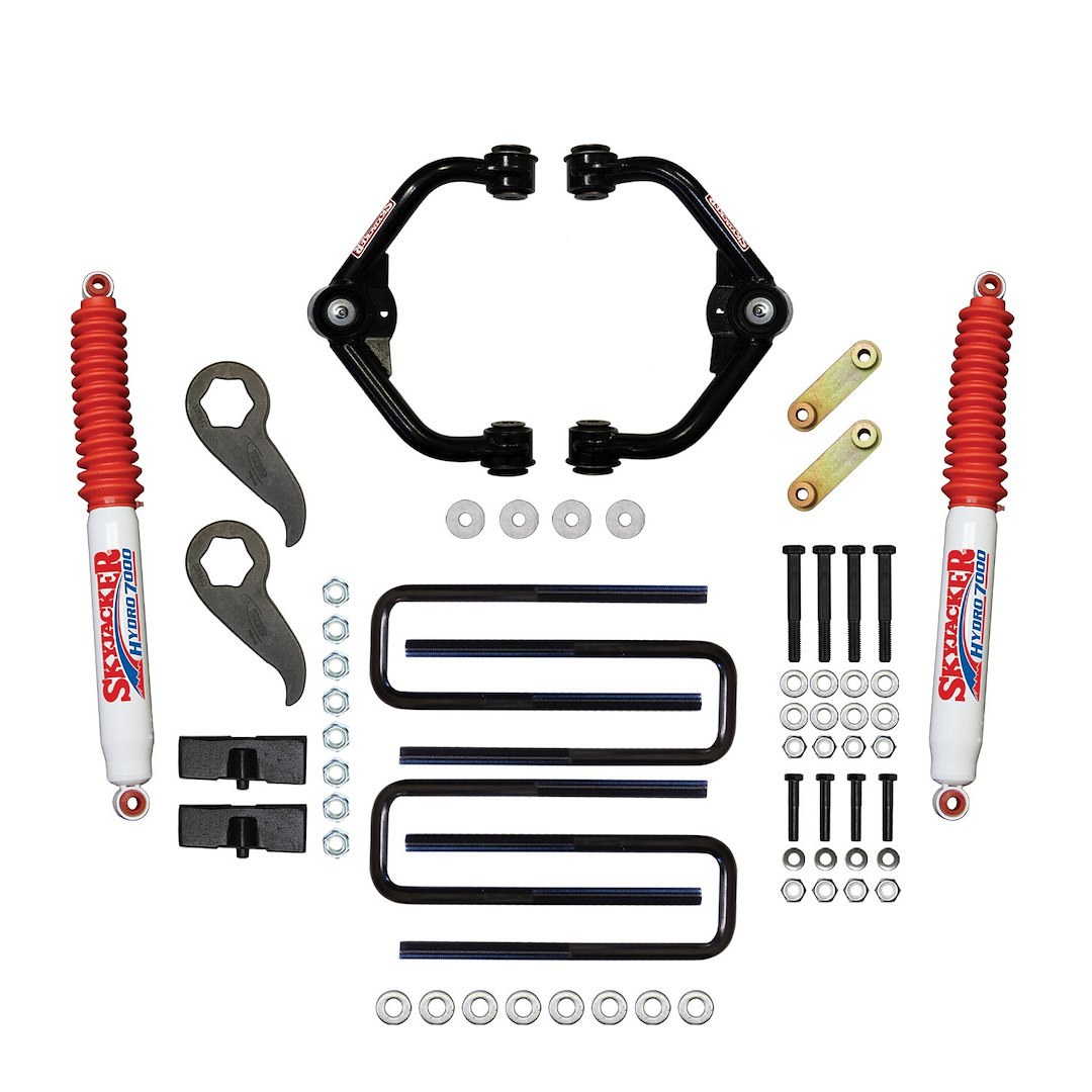 Skyjacker Lift Kit Suspension, Hydro 7000, 3 to 3-1/2 Inch Front Lift, 3 to 3-1/2 Inch Rear Lift – C20350PH