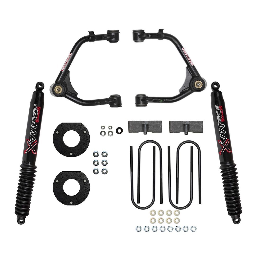 Skyjacker Lift Kit Suspension, Black Max, 3-1/2 Inch Front Lift, 2 Inch Rear Lift – C25350PB