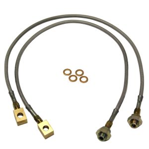 Skyjacker Brake Line, Braided Stainless Steel Hose, Use with 5 Inch to 8 Inch Lift, Set of 2 – FBL18