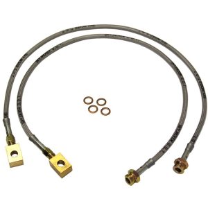 Skyjacker Brake Line, Braided Stainless Steel Hose, Use with 5 Inch to 8 Inch Lift, Set of 2 – FBL19