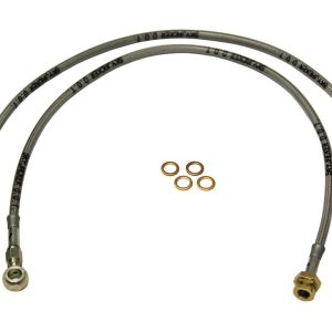 Skyjacker Brake Line, Braided Stainless Steel Hose, Use with 6 Inch to 8 Inch Lift, Set of 2 – FBL29