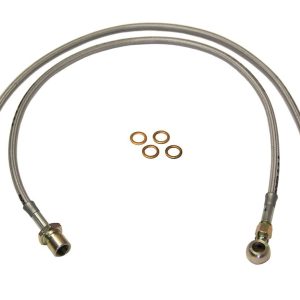 Skyjacker Brake Line, Braided Stainless Steel Hose, Use with 5 Inch to 7 Inch Lift, Set of 2 – FBL83