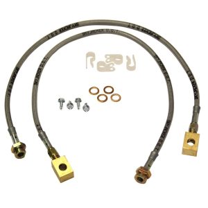 Skyjacker Brake Line, Braided Stainless Steel Hose, Use with 4 Inch to 6 Inch Lift, Set of 2 – FBL88