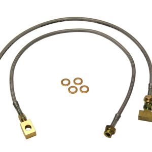 Skyjacker Brake Line, Braided Stainless Steel Hose, Use with 4 Inch to 6 Inch Lift, Set of 2 – FBL91