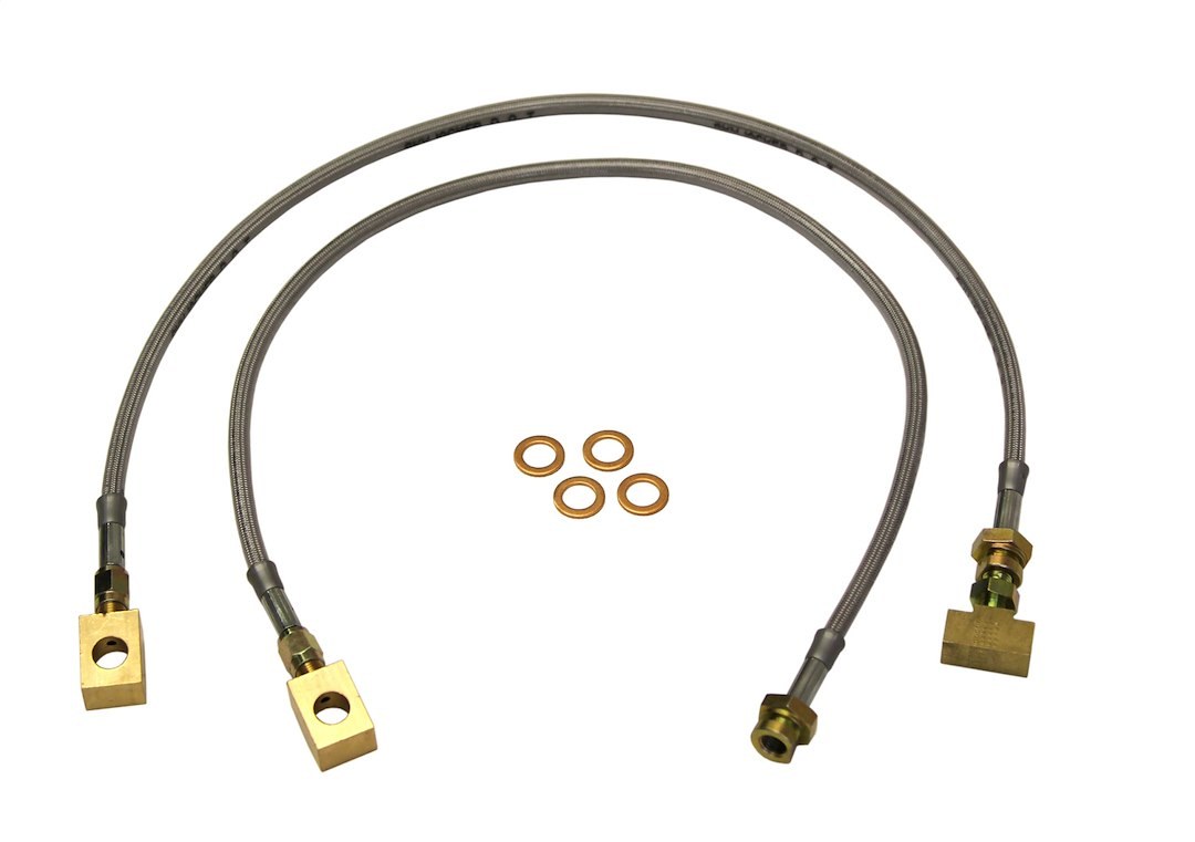 Skyjacker Brake Line, Braided Stainless Steel Hose, Use with 4 Inch to 6 Inch Lift, Set of 2 – FBL91