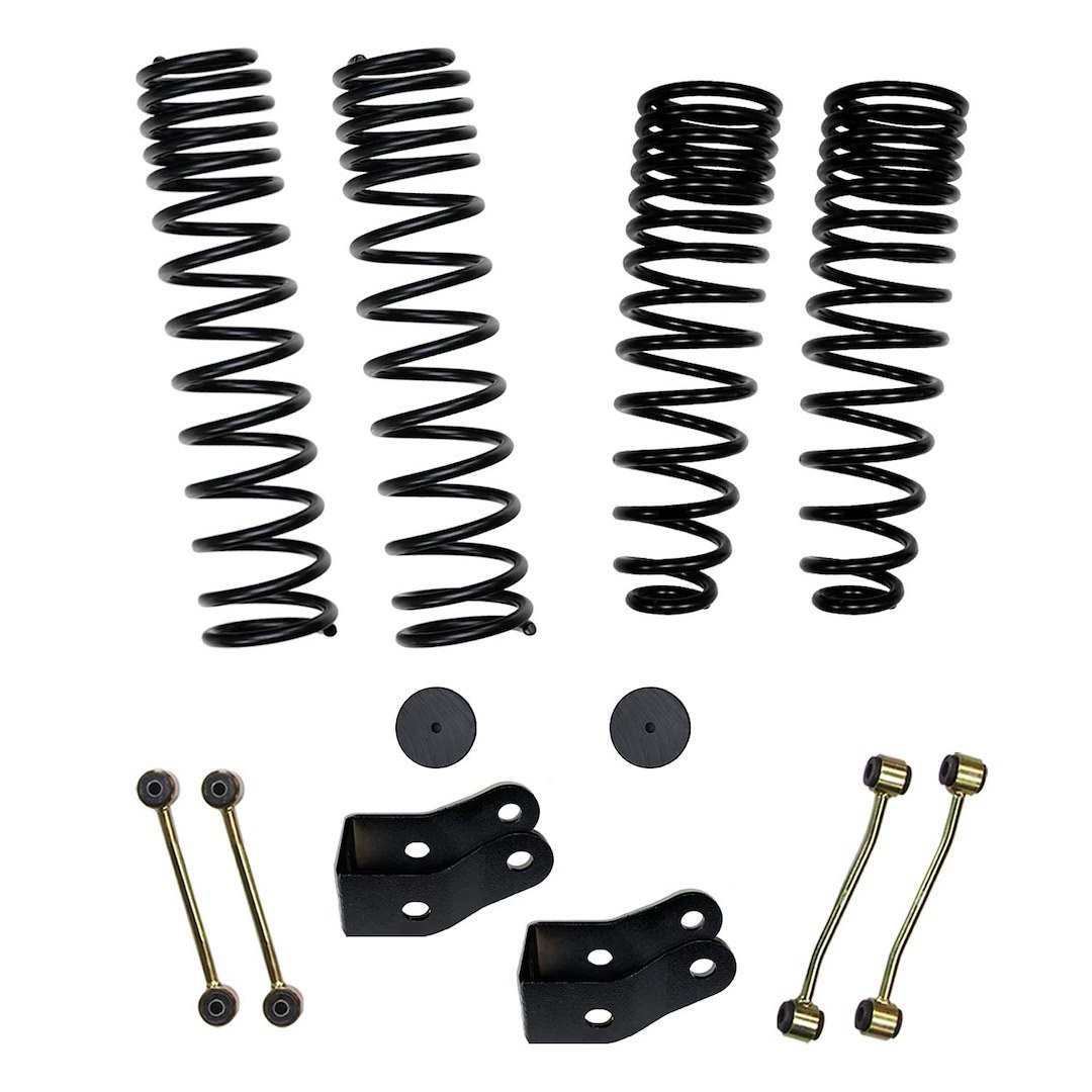 Skyjacker Lift Kit Suspension, 2-1/2 Inch Front Lift, 1 Inch Rear Lift, Without Shock Absorbers IN Kit – Shock Change Not Necessary – G251RPELT