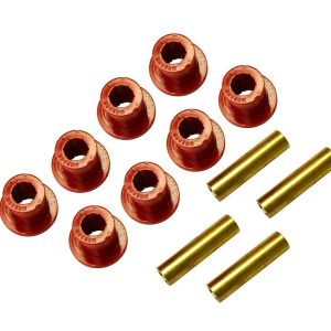 Skyjacker Leaf Spring Bushing, Black, Polyurethane, Set of 8 with 4 Sleeves – SE90F