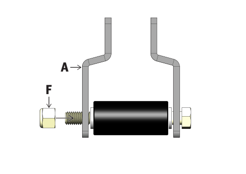 Supersprings Helper Spring Installation Kit, For Use with SSA5 Helper Spring Kit, Roller Only, 1 Inch X 2-7/8 Inch, Hdpe – 112189