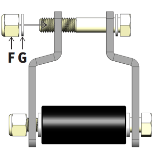 Supersprings Helper Spring Installation Kit, For Use with SSA5 Helper Spring Kit, Roller Only, 1 Inch X 2-7/8 Inch, Hdpe – 112189