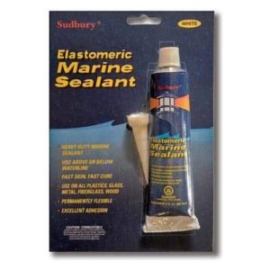 Sudbury Adhesive Sealant, Elastomeric, Used to Seal Ports/ Bed Hardware/ Stops Leaks on Fiberglass/ Glass/ Plastic/ Metal and Wood Surfaces – 320