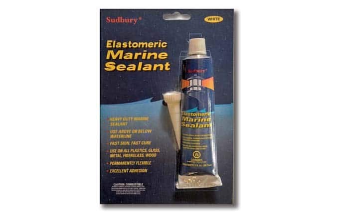 Sudbury Adhesive Sealant, Elastomeric, Used to Seal Ports/ Bed Hardware/ Stops Leaks on Fiberglass/ Glass/ Plastic/ Metal and Wood Surfaces – 320