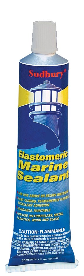 Sudbury Adhesive Sealant, Elastomeric, Used to Seal Ports/ Bed Hardware/ Stops Leaks on Fiberglass/ Glass/ Plastic/ Metal and Wood Surfaces – 321