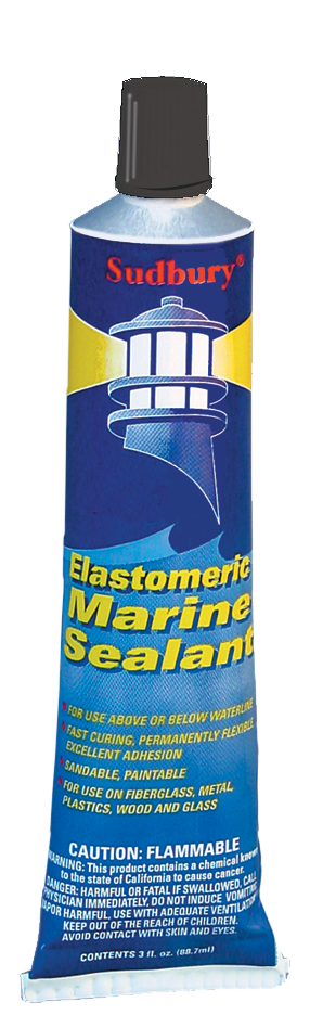 Sudbury Adhesive Sealant, Elastomeric, Used to Seal Ports/ Bed Hardware/ Stops Leaks on Fiberglass/ Glass/ Plastic/ Metal and Wood Surfaces – 322