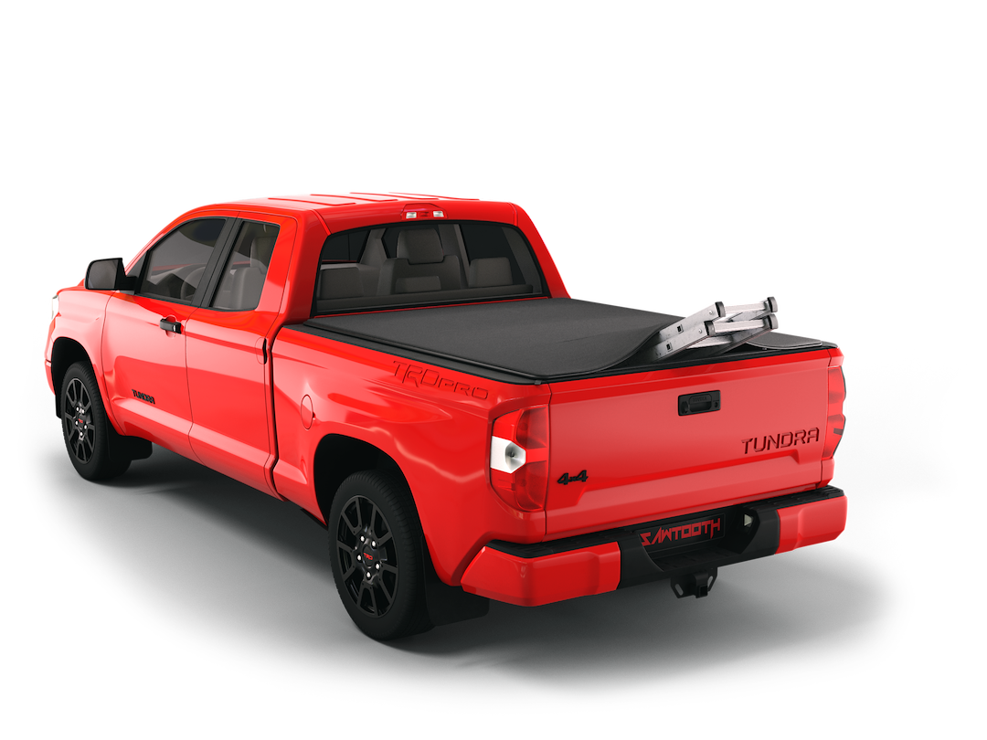 Sawtooth Tonneau Cover, Stretch, Soft Roll-Up Hook and Loop, Non-Lockable, Matte Black, Textile Composite, Expandable – TTU025-22