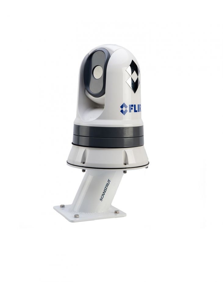 Scanstrut Surveillance System Camera Mount, Powertower®, For Use with Flir M300 Series Cameras, White, Aluminum – CAM-PT-150-03