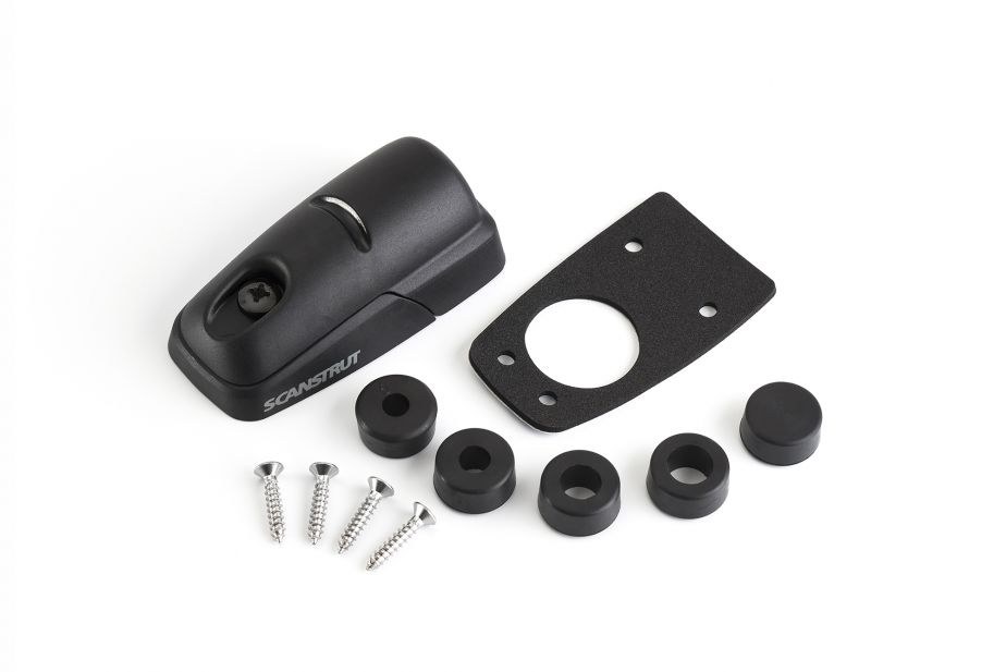 Scanstrut Cable Gland, Use to Pass Through 0.24 Inch to 0.39 Inch Cables, Black, Plastic, IP68 Waterproof, Single, Horizontal Entry – DS-H10-BLK