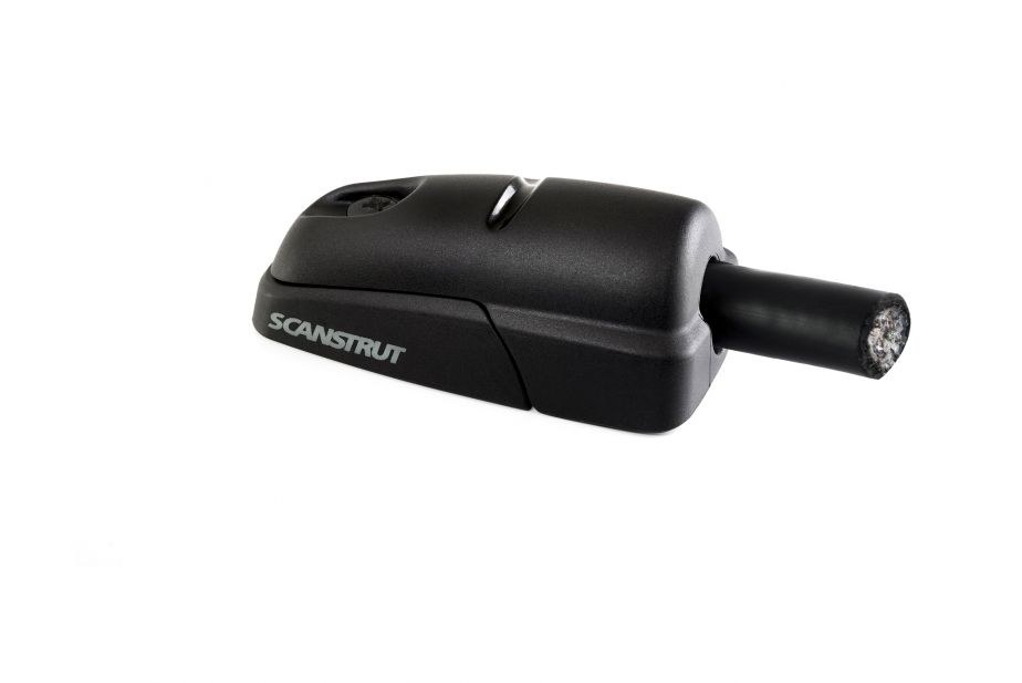 Scanstrut Cable Gland, Use to Pass Through 0.24 Inch to 0.39 Inch Cables, Black, Plastic, IP68 Waterproof, Single, Horizontal Entry – DS-H10-BLK