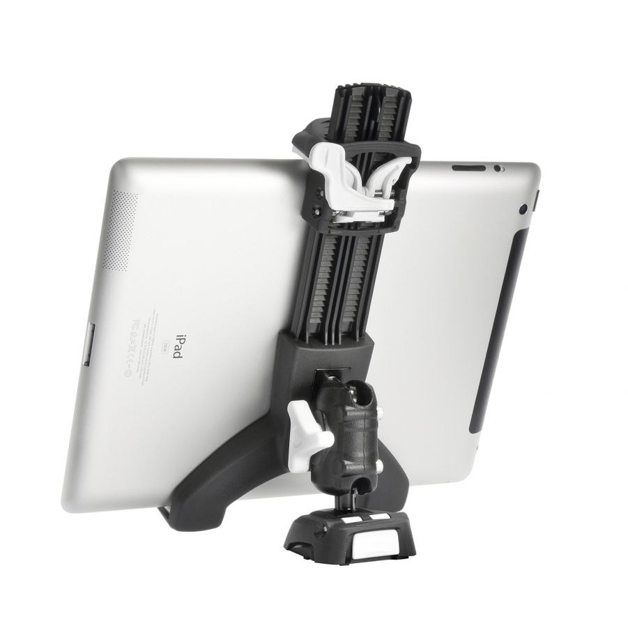 Scanstrut Tablet Mount, Rokk Mini, For 5 to 8-1/4 Inch Width Tablets, Screw Down Base, Flat Surface Mount, Black/ White – RLS-508-401