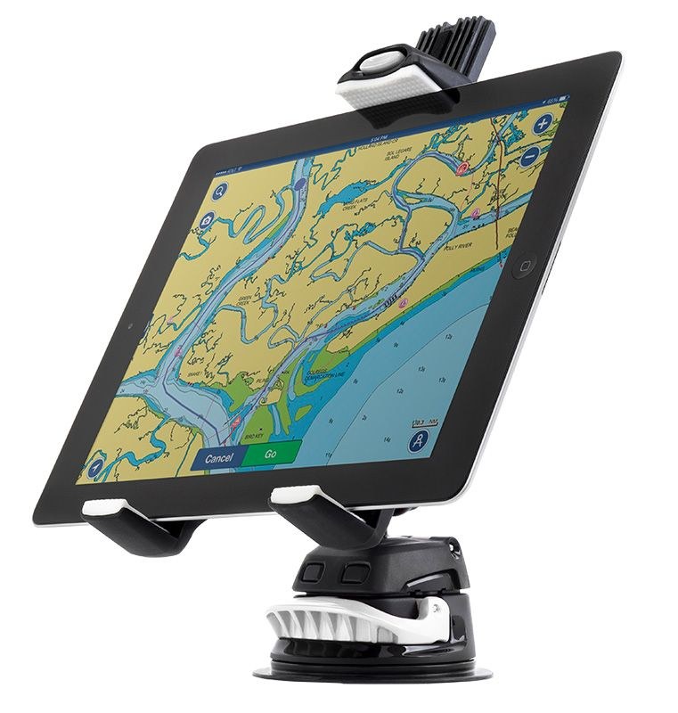 Scanstrut Tablet Mount, Rokk Mini, For 5 to 8-1/4 Inch Width Tablets, Suction Cup Base, Surface Mount, Black/ White – RLS-508-405