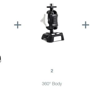 Scanstrut Tablet Mount, Rokk Mini, For 5 to 8-1/4 Inch Width Tablets, Suction Cup Base, Surface Mount, Black/ White – RLS-508-405