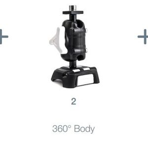 Scanstrut Cell Phone Mount, Rokk Mini, Fits 1-3/4 to 3-3/4 Inch Width Smartphones/ Handheld GPS, Rail Mount Base Kit, Black/ White – RLS-509-402