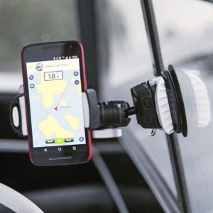 Scanstrut Cell Phone Mount, Rokk Mini, Fits 1-3/4 to 3-3/4 Inch Width Smartphones/ Handheld GPS, Suction Cup Mount Kit, Black/ White – RLS-509-405