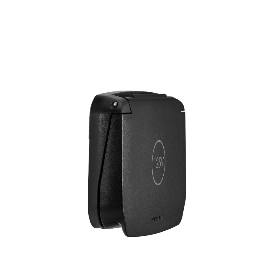 Scanstrut Receptacle, Ventura Series, Outdoor Use, Dual Receptacle, Matte Black, Plastic, 20 Amp/ 125 Volt – SC-V-P1