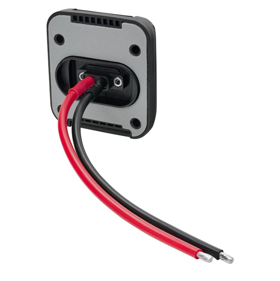 Scanstrut Solar Power Port Inlet, Ventura Series, Black, Amass XT60EW-M Male Waterproof Connection, 30 Amp/ 500 Volt DC – SC-V-S3