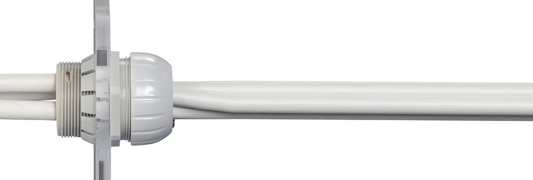 Scanstrut Cable Gland, Use to Pass 0.39 to 1.37 Inch Cable and Fit 0.39 to 1.37 Inch Thickness Bulkhead, Single Compression, White, Nylon – TBH-10