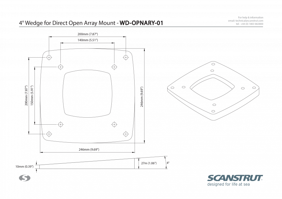 Scanstrut Radar Antenna Mount – WD-OPNARY-01