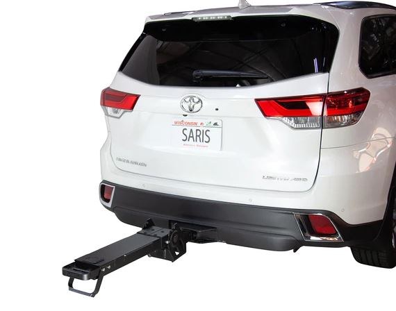 Saris Cyclin Bike Rack, Mhs, 2 Inch Receiver Hitch Mount, Holds 3 Bikes, Without Lock, Foldable, Black – 4620