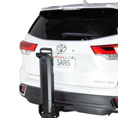 Saris Cyclin Bike Rack, Mhs, 2 Inch Receiver Hitch Mount, Holds 3 Bikes, Without Lock, Foldable, Black – 4620