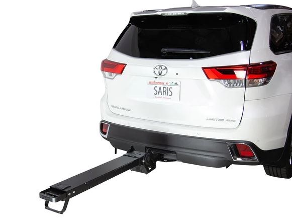 Saris Cyclin Bike Rack, Mhs, 2 Inch Receiver Hitch Mount, Holds 4 Bikes, Without Lock, Foldable, Black – 4630