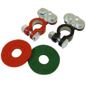Schumacher Battery Terminal, Top Post, Post Style with Wing Nut, With 2 Terminal/ 2 Washer – BAF-TTC