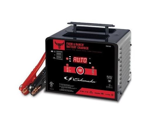 Schumacher Battery Charger, Farm & Ranch, For 6 or 12 Volt Batteries, 120 Volt Power Supply, 150/ 200 Amp Engine Start Current – FR01335