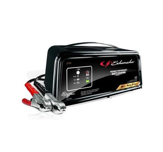 Schumacher Battery Charger, BUILT4CHARGING, For 12 Volt Batteries, 120 Volt Power Supply, 50 Amp Engine Start Current, 10 Amp Boost Current – SC1361