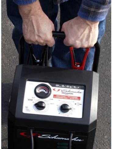 Schumacher Battery Charger, BUILT4CHARGING, For 12 Volt Batteries, Manual Battery Charger, 120 Volt Power Supply – SC1437