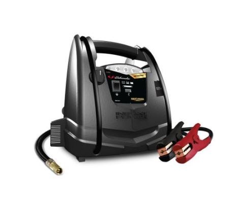 Schumacher Battery Portable Jump Starter, Use to Start 4 to 8 Cylinder Cars, 800 Peak Amp, With 12 Volt DC Outlet – SJ1331
