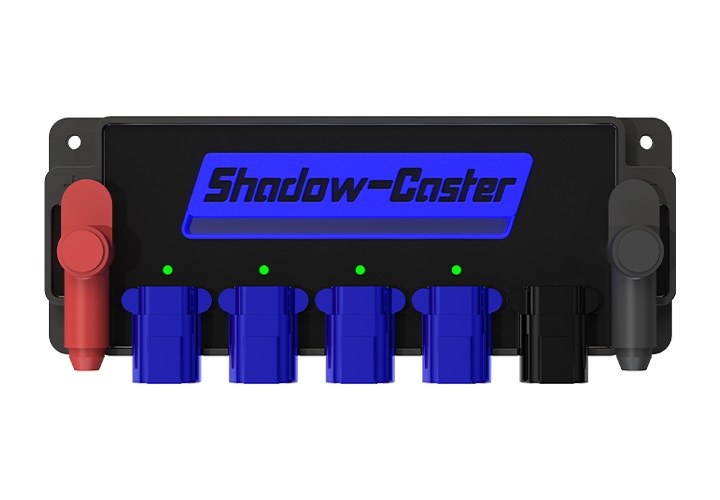 Shadow-Caste Power Distribution Box, For Use with Single and Multi Color Lights, Up to 10 Amp Per Channel, 12/24 Volt – SCM-PDCH4
