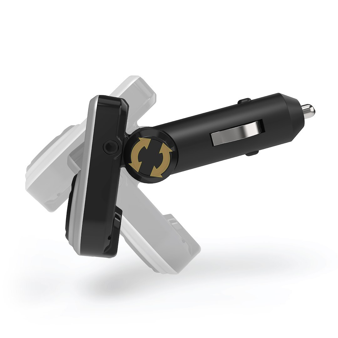 Scoshe Ind. Audio Transmitter, Btfreq ™, With Built-IN FM Transmitter/ Illuminated USB Port – BTFM3