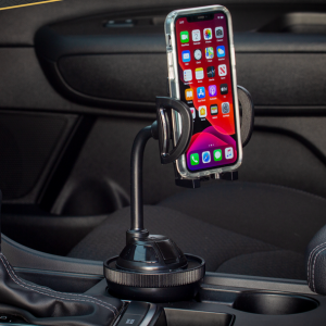 Scoshe Ind. Cell Phone Mount Adapter, For Use with Ipod/ Iphone/ Smartphone Suction Cup Mount, Rotating, Cup Holder Mount, Black – CUPBASE-SP1