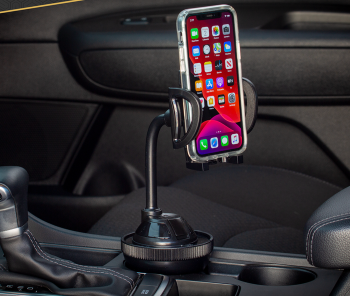 Scoshe Ind. Cell Phone Mount Adapter, For Use with Ipod/ Iphone/ Smartphone Suction Cup Mount, Rotating, Cup Holder Mount, Black – CUPBASE-SP1