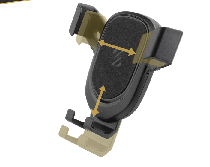 Scoshe Ind. Cell Phone Mount, Gravitydrop, Fits Iphones/ Smartphones, 3-IN-1 Mount, 3-1/2 Inch Adjustable Arms with 360 Degree Rotating – GHVWD