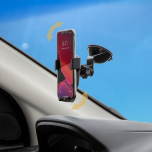 Scoshe Ind. Cell Phone Mount, Gravitydrop, Fits Iphones/ Smartphones, 3-IN-1 Mount, 3-1/2 Inch Adjustable Arms with 360 Degree Rotating – GHVWD