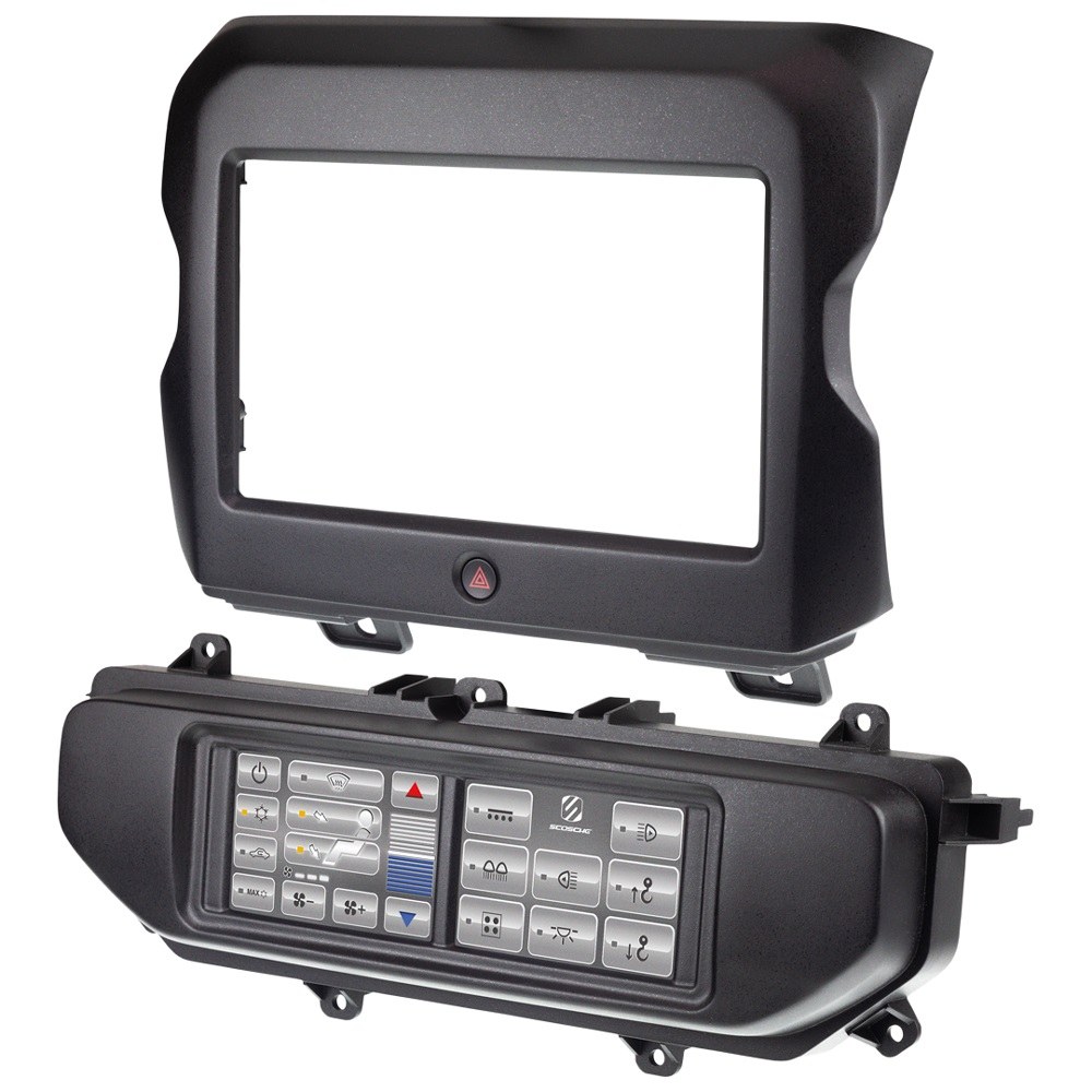 Scoshe Ind. Radio Mounting Kit, For Single Din and Double Din Stereos, 3.25 Inch Depth, Black, With Stereo Replacement Interface – ITCCR05B