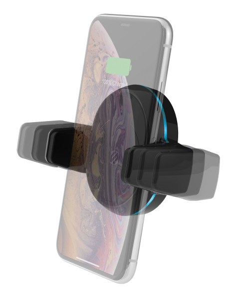 Scoshe Ind. Wireless Cellular Phone Charger, Magicgrip ™, Qi Charging Stand, 10 Watt Output, Round – MGQVP-XTET