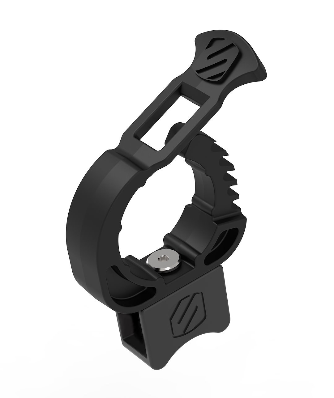 Scoshe Ind. Multi Purpose Accessory Mount, Baseclamp ™, Mounts Shovel/ Torch Light, Clamps Up to 2-1/2 Inch Stock, UV Resin Finish, Black – PSM21005