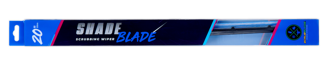 Scrubblade Windshield Wiper Blade, Shadeblade ®, 17 Inch Length, Single Blade, Without Spoiler, Blazin Blue, Standard – CBB1700